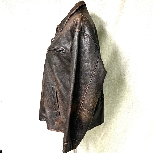 Eddie Bauer leather bomber jacket - Picture 2 of 6